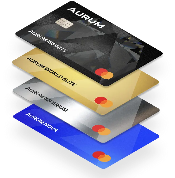 Aurum NeoBank Mastercard Crypto Debit Cards: Nova, Imperium, World Elite, Infinity